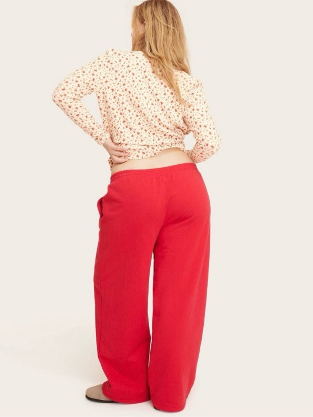 High-Rise Boxer Sweatpants - PARKE X TARGET Red M - Picture 2 of 5